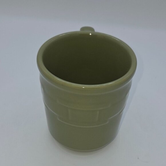 Longaberger Woven Traditions Sage Green Ceramic Mug 12 Oz Dishwasher & Microwave - Picture 3 of 7